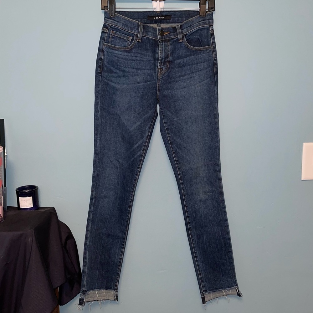 J Brand Step Hem Straight Leg Dark Wash Jeans Size 26